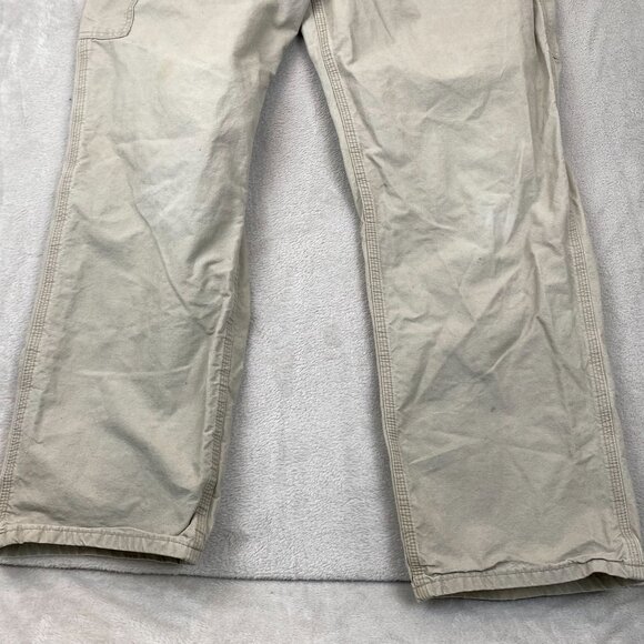 Carhartt Men Pants 36x32 Straight Leg B151Tan Loose Fit Dungaree Workwear Casual - Picture 8 of 8